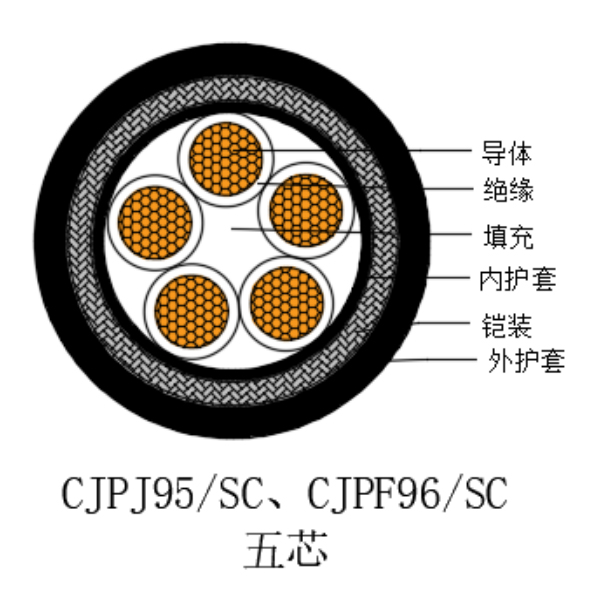 銅芯交聯聚乙烯絕緣低煙無鹵船用電力電纜-CJPJ95/SC-0.6/1kV、CJPF96/SC-0.6/1kV